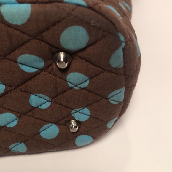 Woman’s blue & brown Belvah spring polka dot bag - Picture 11 of 15